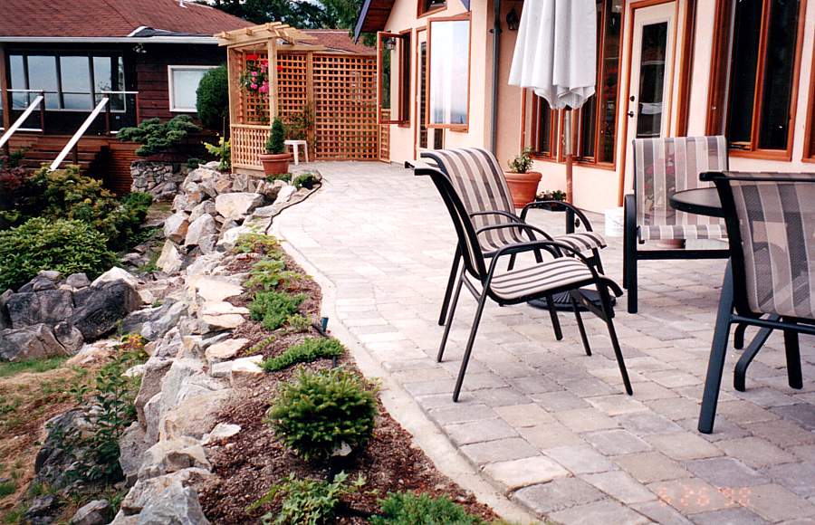 a lovely deck laid with stone